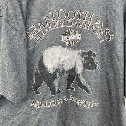 HARLEY DAVIDSON　ハーレーダビッドソン　半袖プリントTシャツ　灰　グレー　XLサイズ