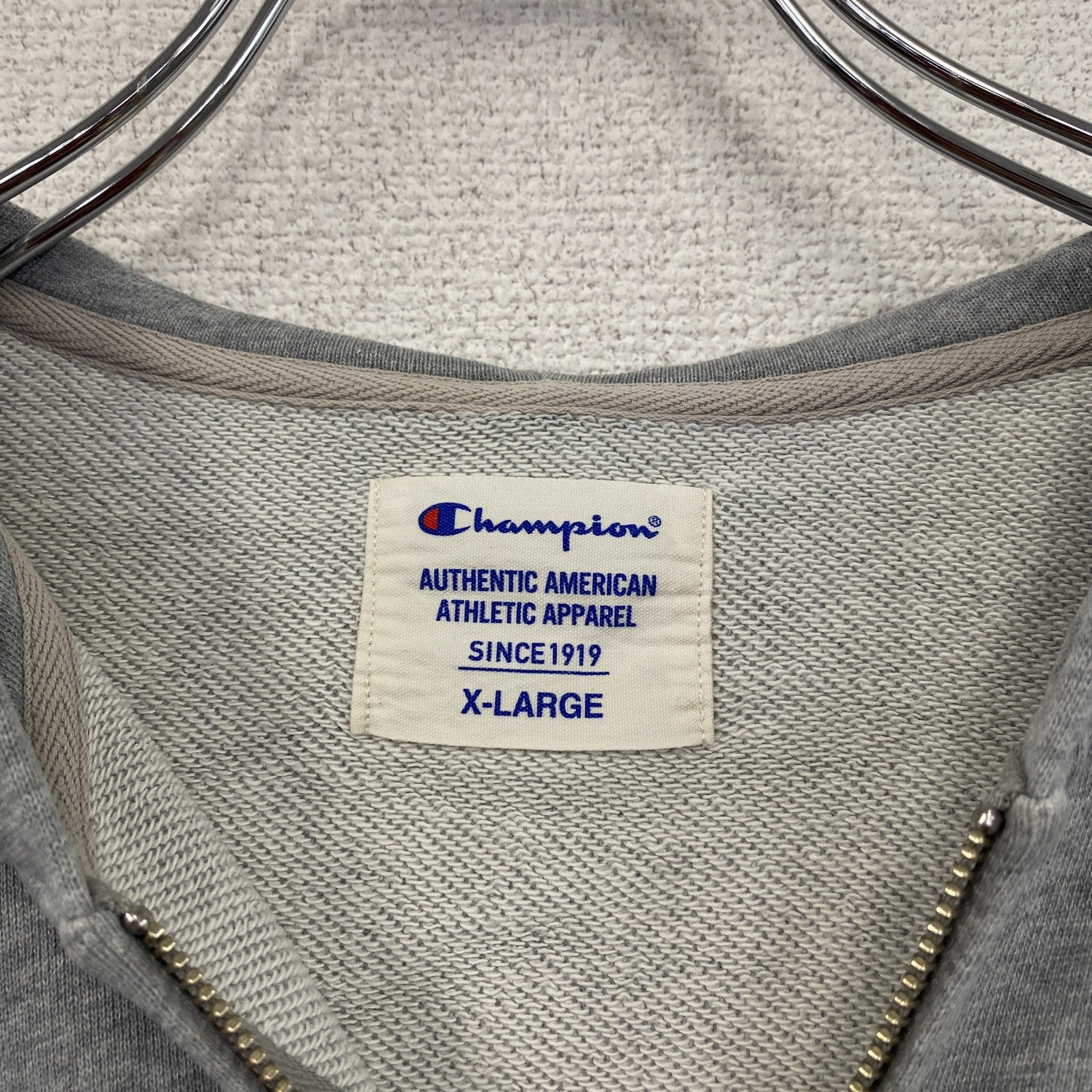 champion　チャンピオン　フルジップスウェットパーカー/フーディー　灰色　グレー　XLサイズ　古着