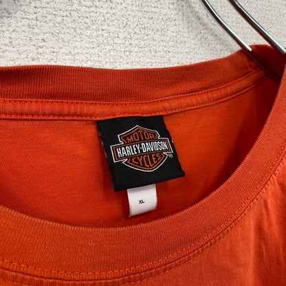HARLEY DAVIDSON　ハーレーダビッドソン　半袖プリントTシャツ　オレンジ　XLサイズ