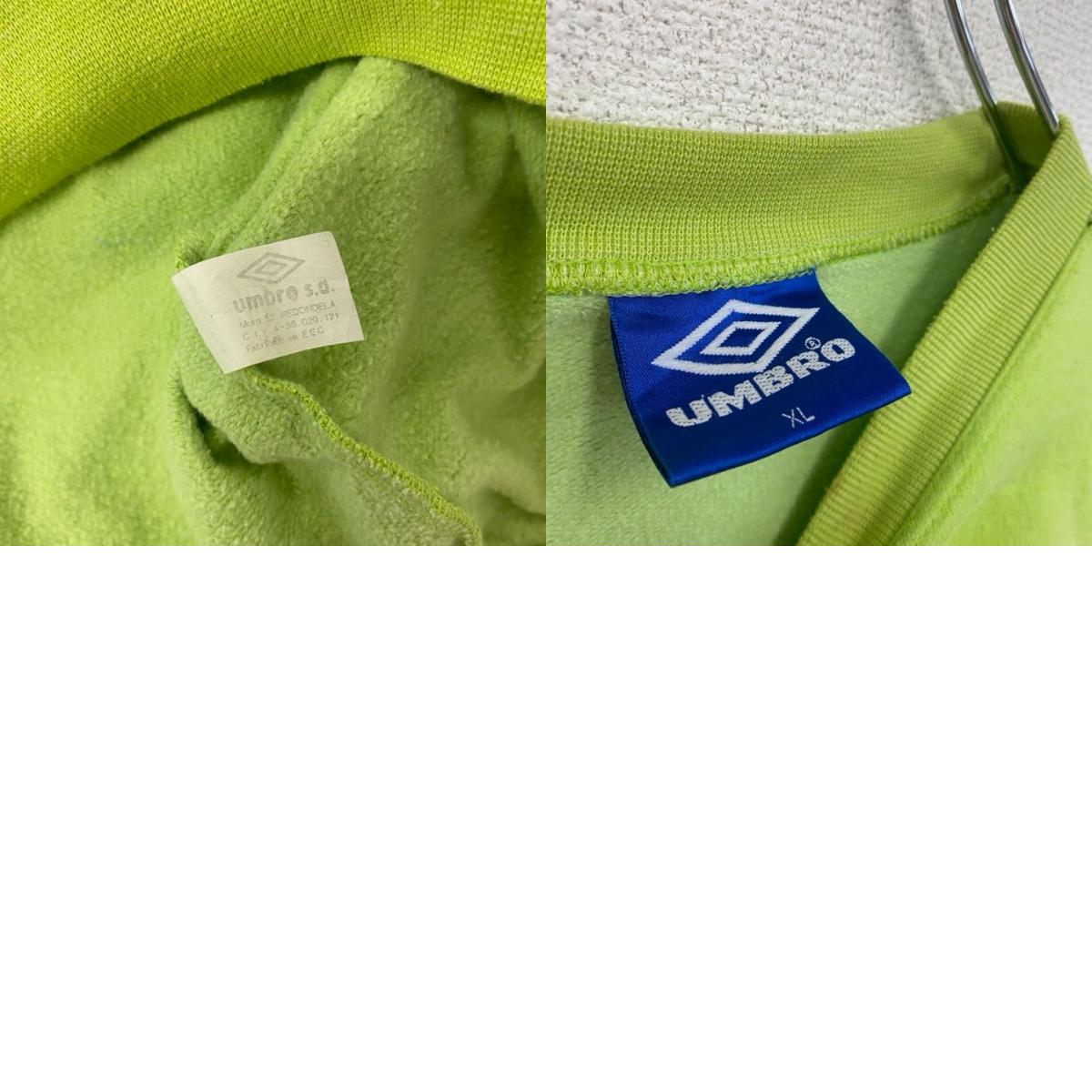 90s～　UMBRO　スウェット/トレーナー　デカロゴ　ヴィンテージ　黄色　イエロー　XLサイズ　古着