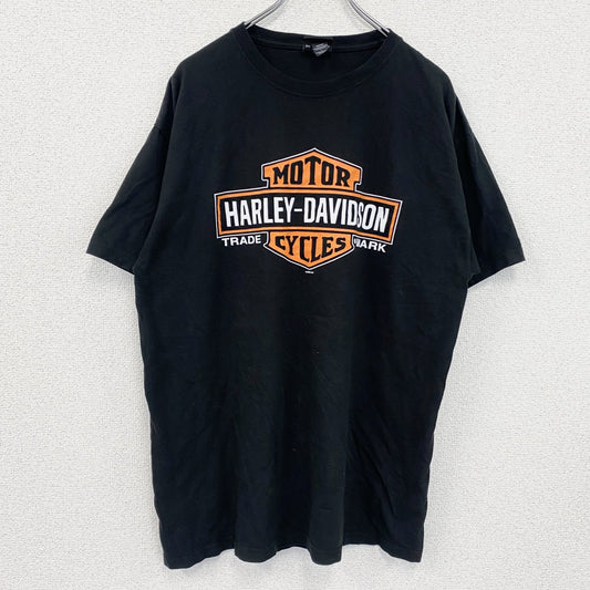 HARLEY DAVIDSON　ハーレーダビッドソン　半袖プリントTシャツ　黒　ブラック　Lサイズ