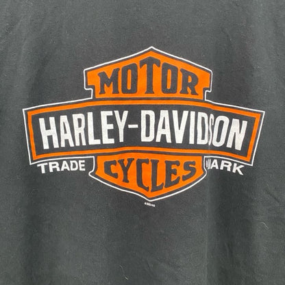 HARLEY DAVIDSON　ハーレーダビッドソン　半袖プリントTシャツ　黒　ブラック　Lサイズ