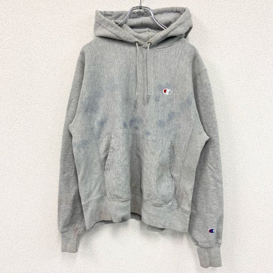 00s　champion　チャンピオン　リバースウィーブ　スウェットパーカー/フーディ　灰色　グレー　Sサイズ