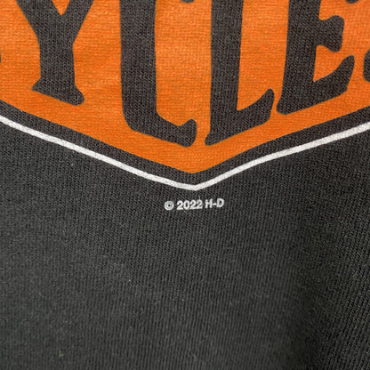 HARLEY DAVIDSON　ハーレーダビッドソン　半袖プリントTシャツ　黒　ブラック　Lサイズ