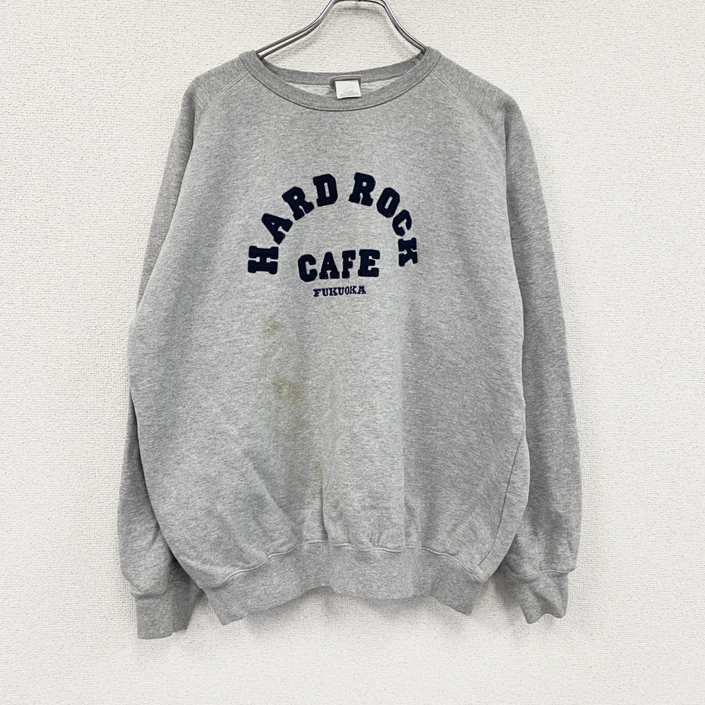 ～00s　Hard Rock cafe　ハードロックカフェ　スウェット/トレーナー　灰色　グレー　XLサイズ　古着