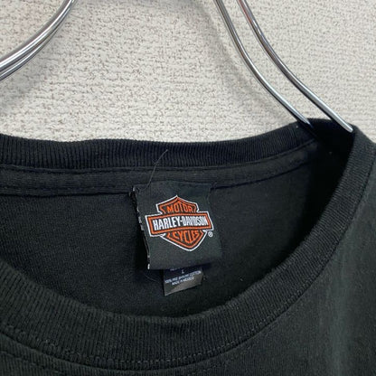 HARLEY DAVIDSON　ハーレーダビッドソン　半袖プリントTシャツ　黒　ブラック　Lサイズ