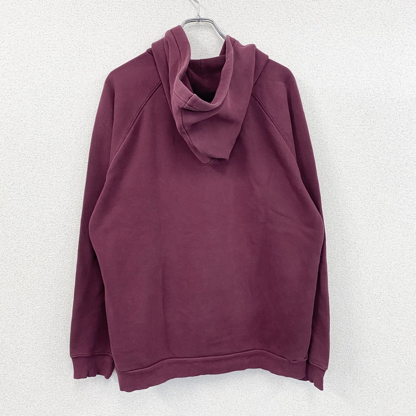 adidas　アディダス　スウェットパーカー/フーディー　ラグランスリーブ　デカロゴ　ボルドー　XOサイズ