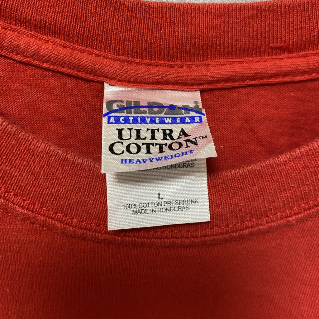 GILDAN ギルダン　MLB　カージナルス　2006　半袖プリントTシャツ　野球　赤　レッド　レトロ　Lサイズ　古着