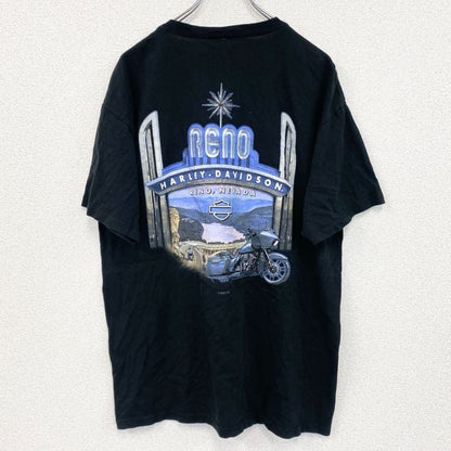 HARLEY DAVIDSON　ハーレーダビッドソン　半袖プリントTシャツ　黒　ブラック　Lサイズ