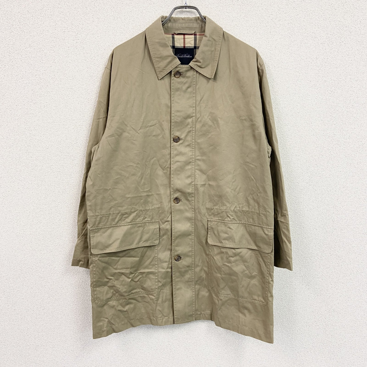 Brooks Brothers　ブルックスブラザーズ　ステンカラーコート　ベージュ　Mサイズ　古着