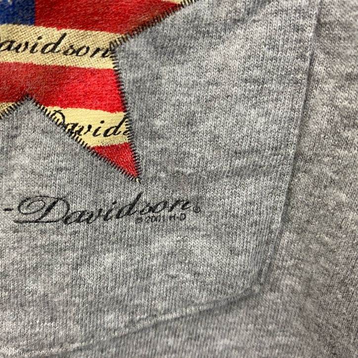 00s　HARLEY DAVIDSON　ハーレーダビッドソン　半袖プリントTシャツ　灰　グレー　Lサイズ