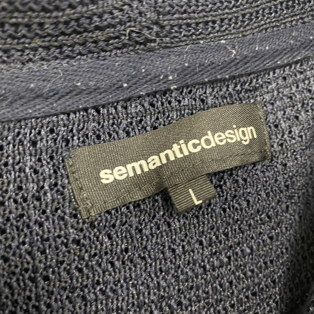 Semanticdesign　セマンティックデザイン　メッシュジップパーカー　紺　ネイビー　Lサイズ　古着