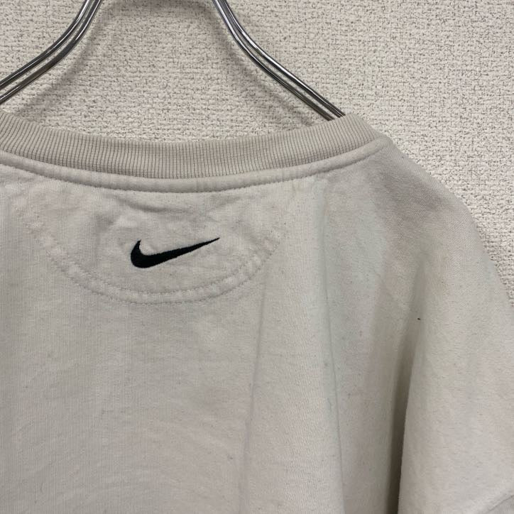 00s　NIKE　ナイキ　スウェット/トレーナー　スウッシュ　ヴィンテージ　白　ホワイト　XXLサイズ　古着