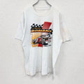 90s　半袖プリントTシャツ　ヴィンテージ　シングルステッチ　白　ホワイト　古着