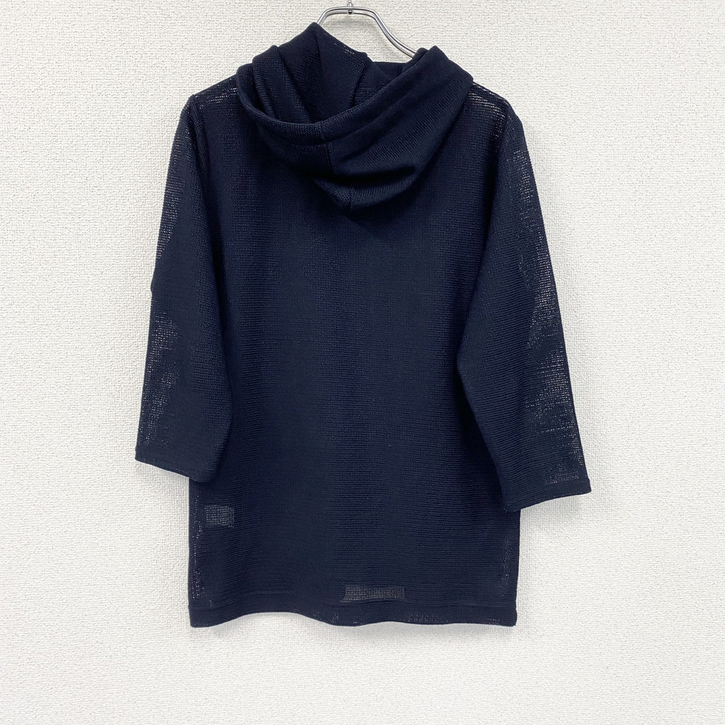 Semanticdesign　セマンティックデザイン　メッシュジップパーカー　紺　ネイビー　Lサイズ　古着