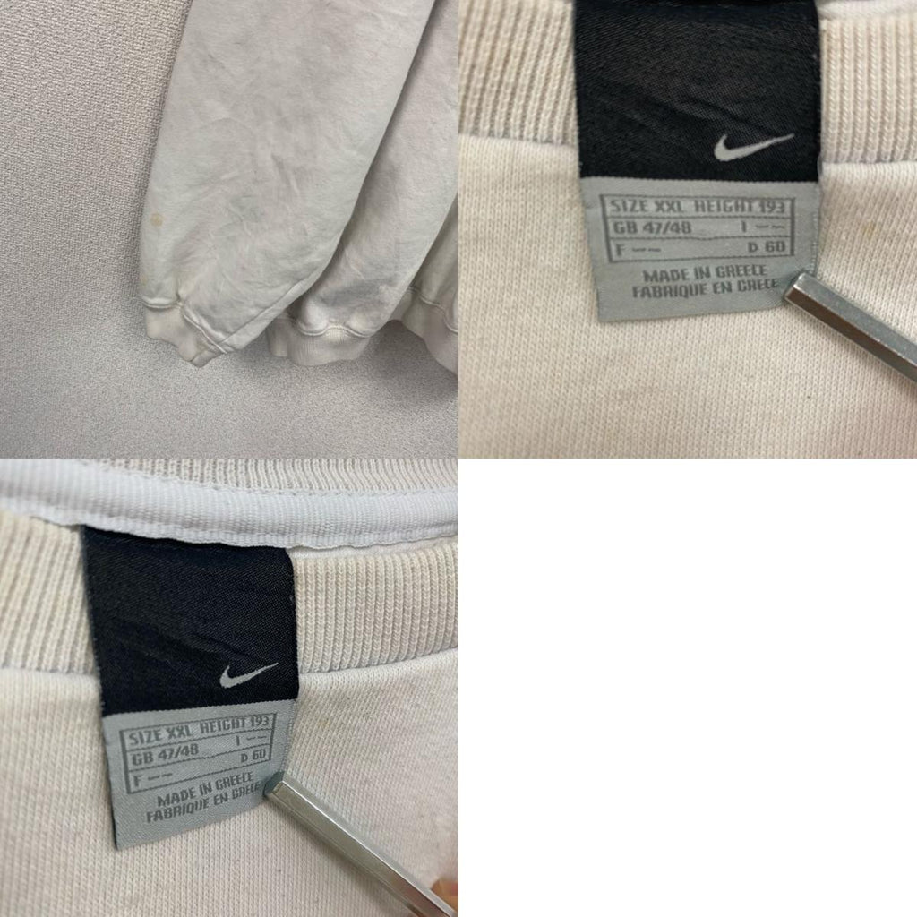 00s　NIKE　ナイキ　スウェット/トレーナー　スウッシュ　ヴィンテージ　白　ホワイト　XXLサイズ　古着