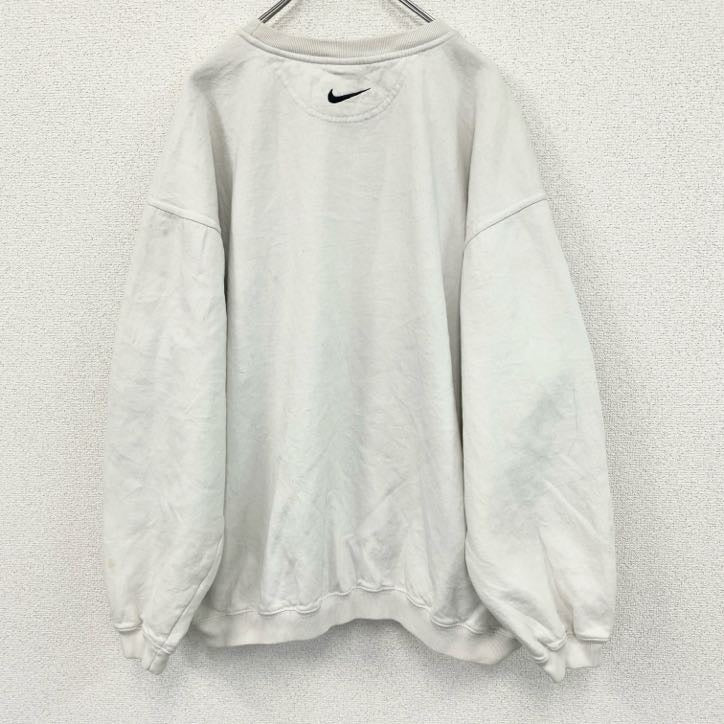 00s　NIKE　ナイキ　スウェット/トレーナー　スウッシュ　ヴィンテージ　白　ホワイト　XXLサイズ　古着