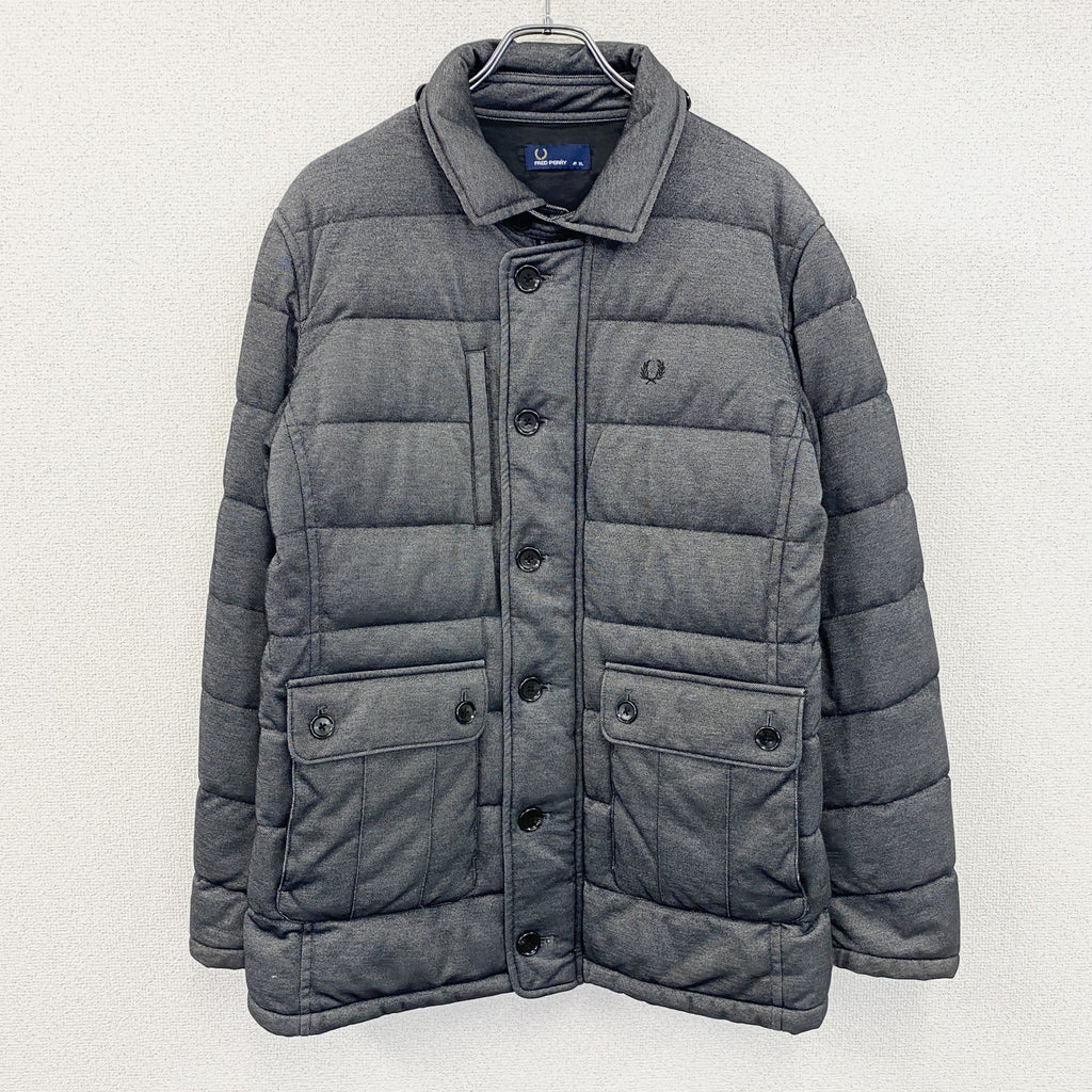 FRED PERRY　フレッドペリー　ダウンジャケット　ダークグレー　XLサイズ　古着