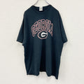 GILDAN　ギルダン　半袖プリントTシャツ　GEORGIA　デカロゴ　黒　ブラック　２XLサイズ　古着