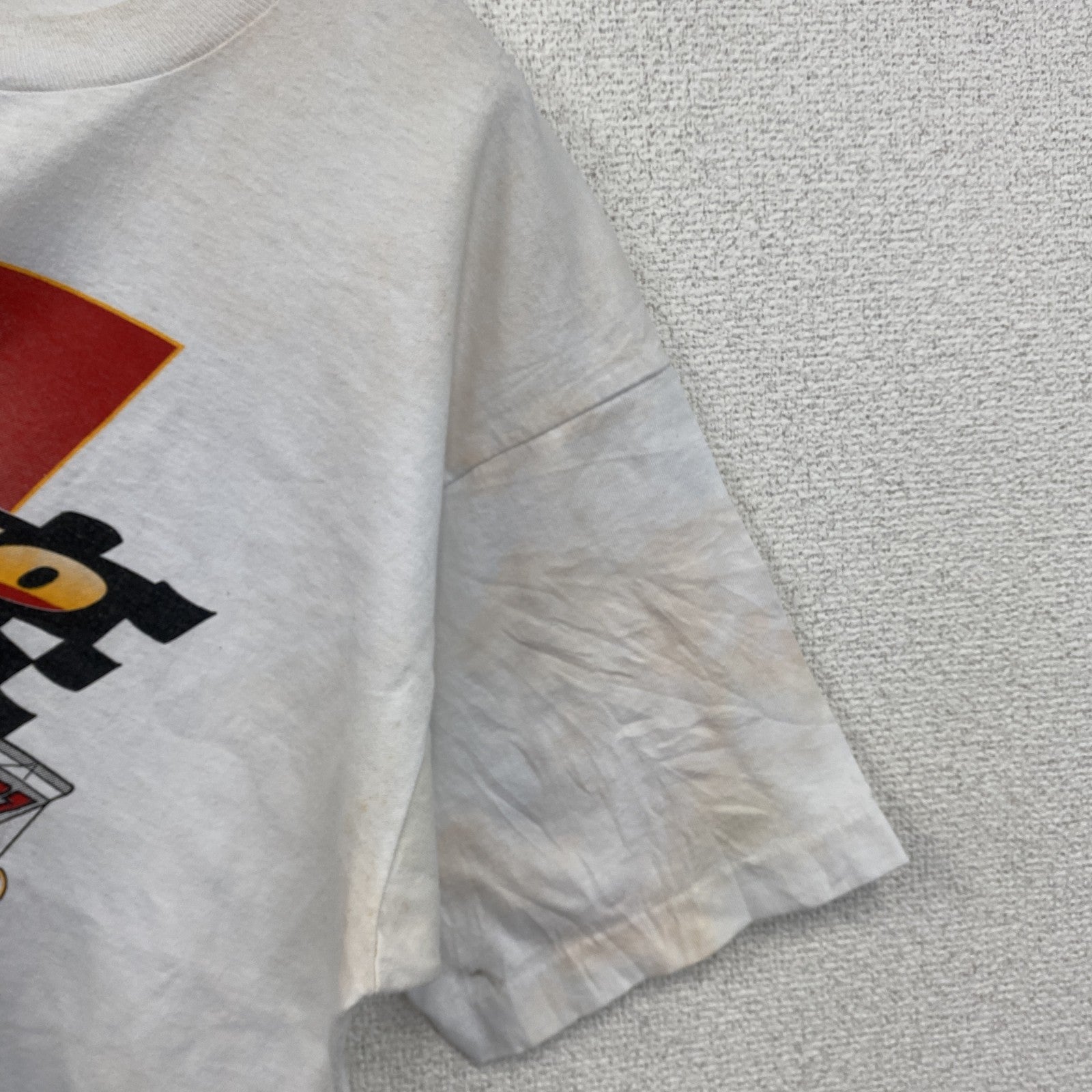 90s　半袖プリントTシャツ　ヴィンテージ　シングルステッチ　白　ホワイト　古着