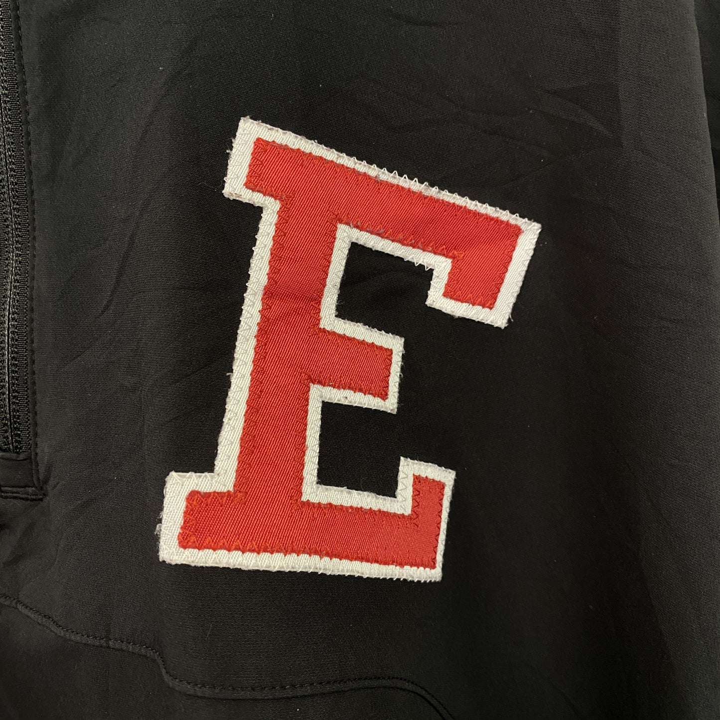 NIKE　ナイキ　DRI‐FIT　半袖　ハーフジップナイロンジャケット　スウッシュロゴ　黒　ブラック　XLサイズ