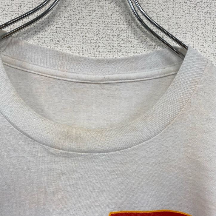 90s　半袖プリントTシャツ　ヴィンテージ　シングルステッチ　白　ホワイト　古着