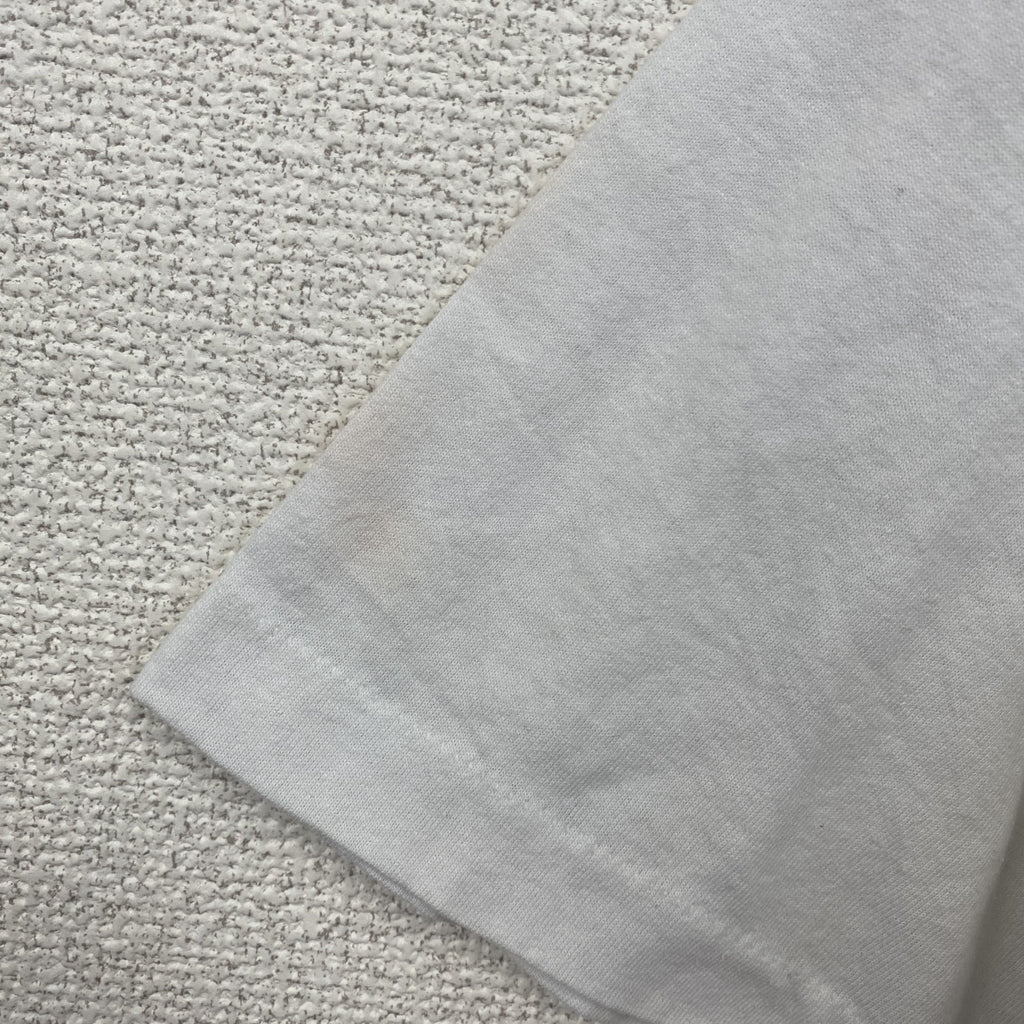 90s　半袖プリントTシャツ　ヴィンテージ　シングルステッチ　白　ホワイト　古着