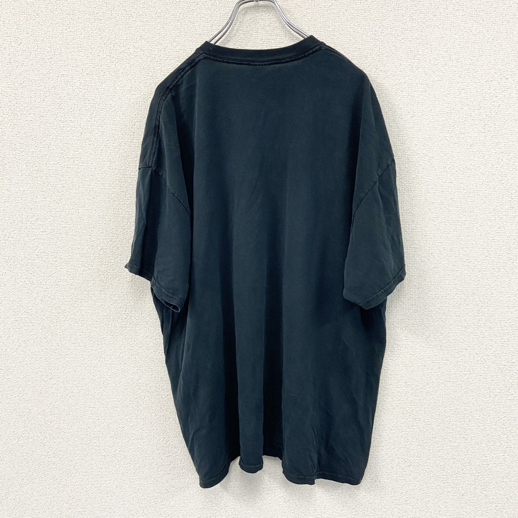 GILDAN　ギルダン　半袖プリントTシャツ　GEORGIA　デカロゴ　黒　ブラック　２XLサイズ　古着