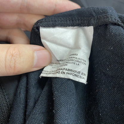 NIKE　ナイキ　DRI‐FIT　半袖　ハーフジップナイロンジャケット　スウッシュロゴ　黒　ブラック　XLサイズ