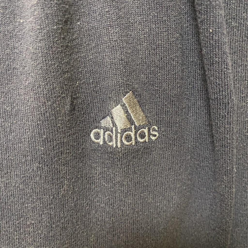 adidas climalite アディダス　クライマライト　長袖Vネックロゴ刺繍スウェット　トレーナー　ネイビー　紺　古着