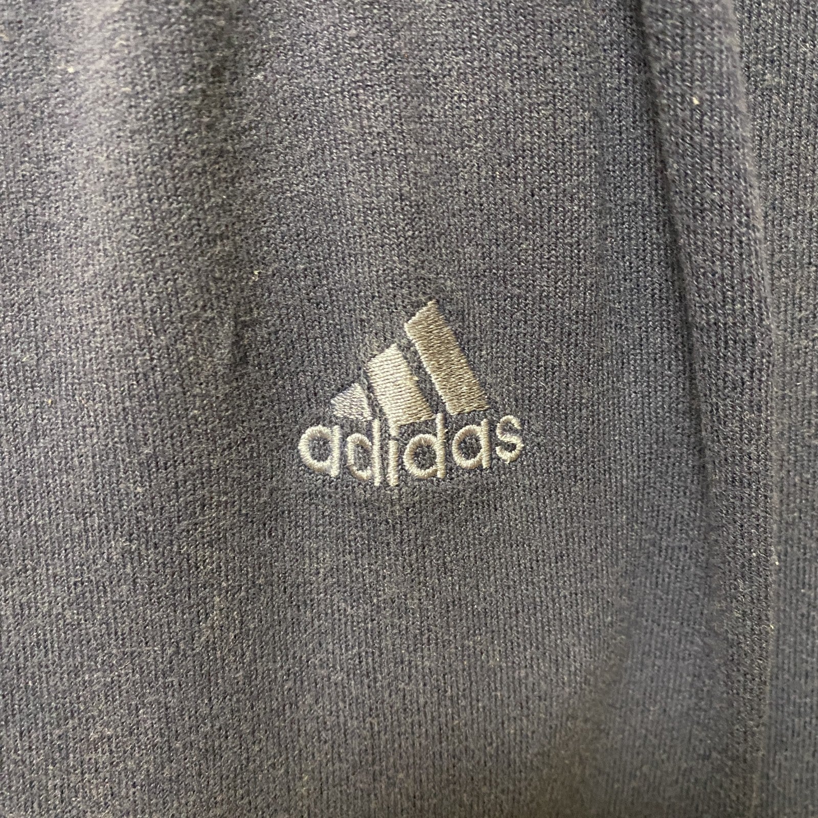 adidas climalite アディダス　クライマライト　長袖Vネックロゴ刺繍スウェット　トレーナー　ネイビー　紺　古着