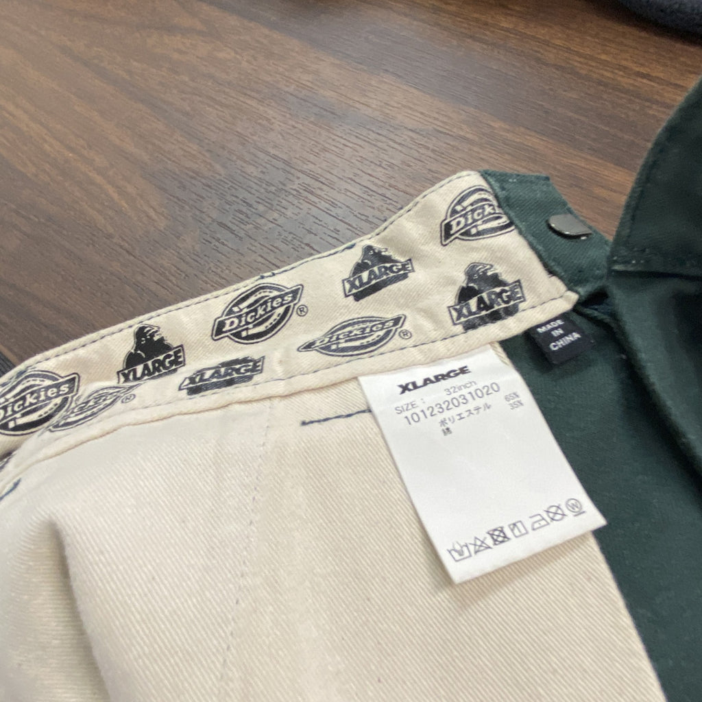 XLARGE　エクストララージ　Dickies　ハーフパンツ/ショートパンツ　ジップフライ　緑　グリーン　W32サイズ　古着