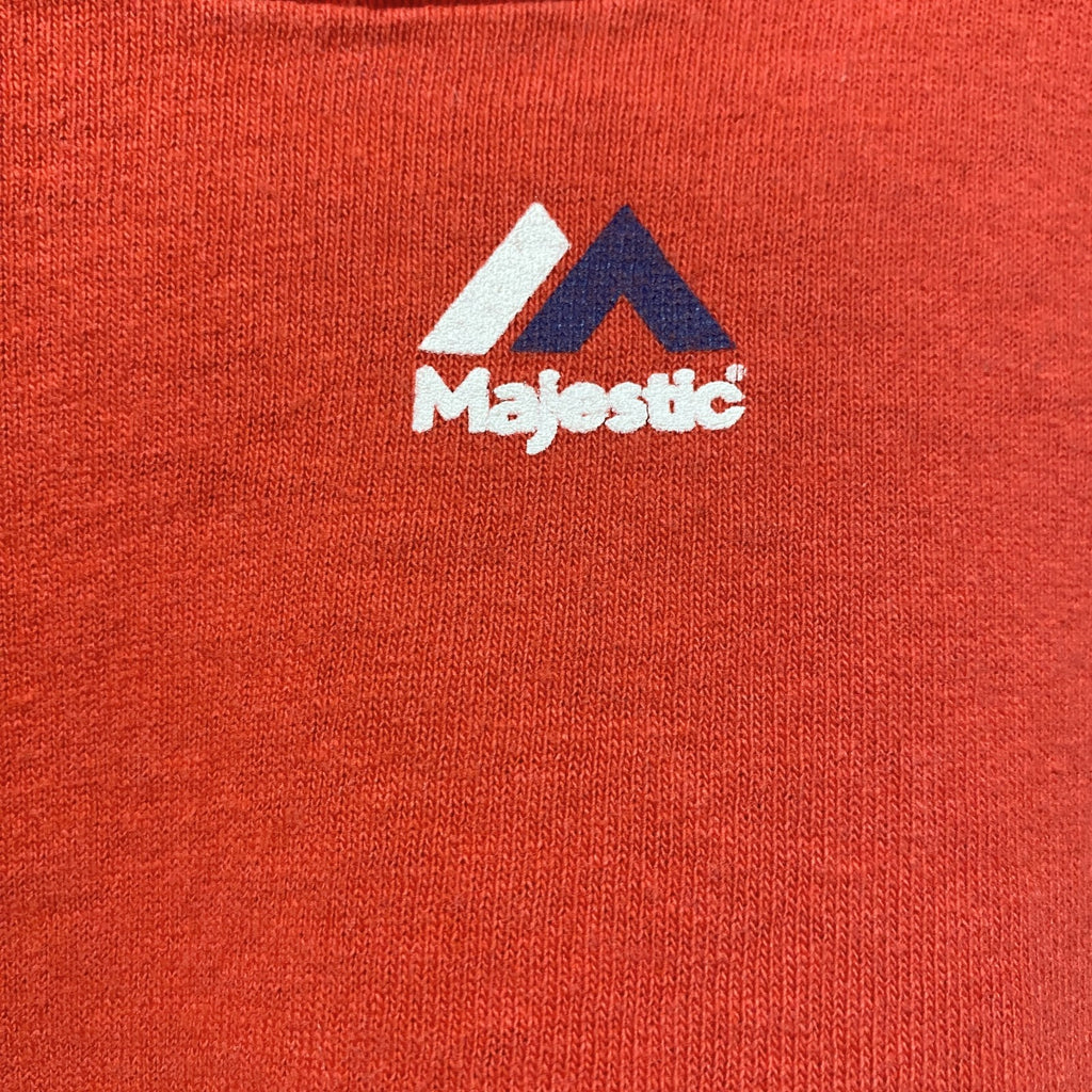 Majestic　MLB　メジャーリーグ　カージナルス　半袖プリントTシャツ　赤　レッド　レトロ　野球　XLサイズ　古着