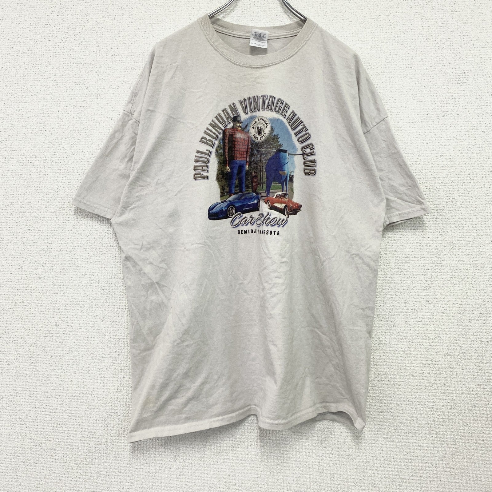 GILDAN　ギルダン　半袖プリントTシャツ　白　ホワイト　2XLサイズ　古着