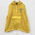 AUBURN　SPORTSWEAR　ハーフナイロンジャケット　プルオーバー　フーディ　黄色　イエロー　Mサイズ　古着