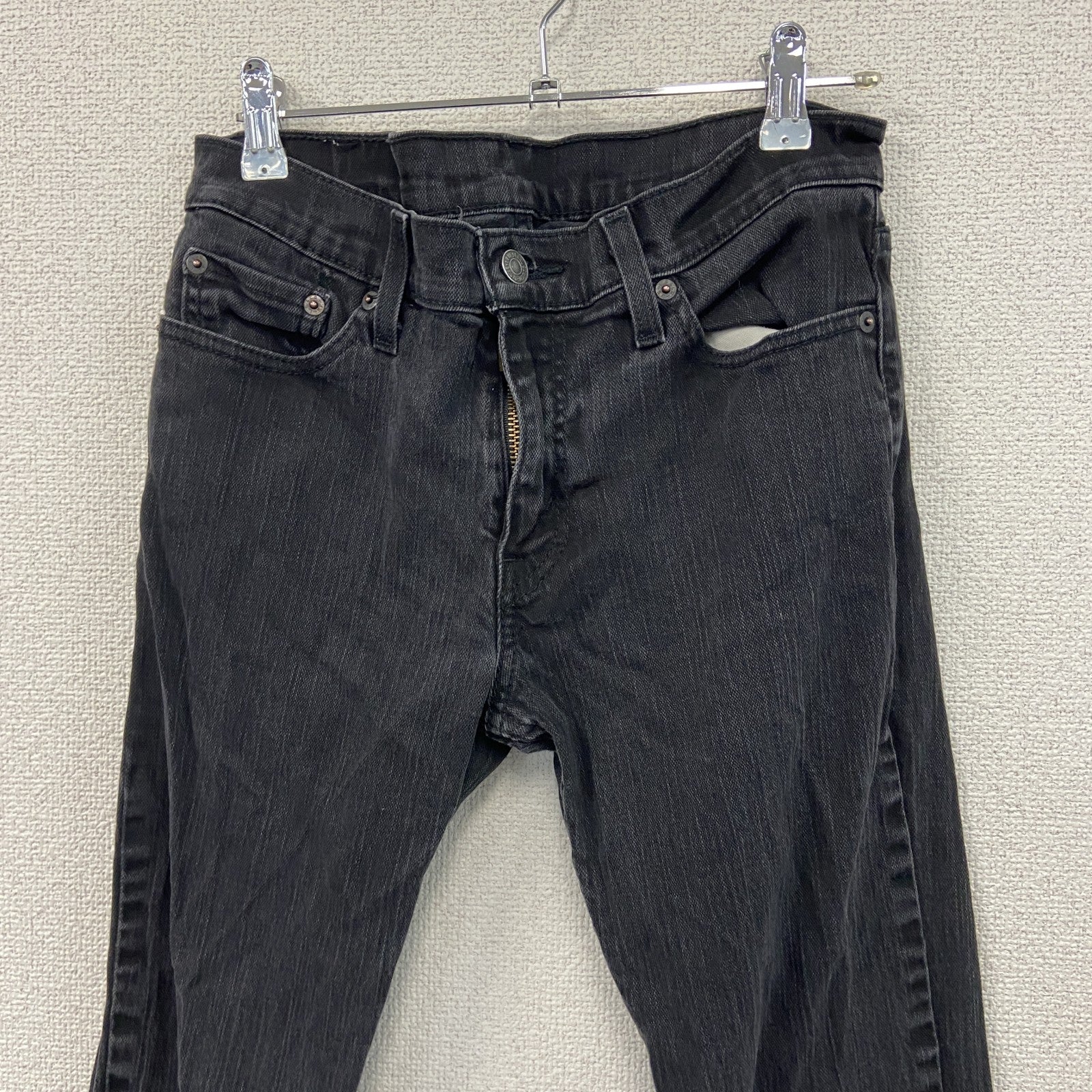 Levi’s　リーバイス　511　ブラックデニムパンツ/ジーンズ　ジップフライ　黒　ブラック　W30サイズ　古着
