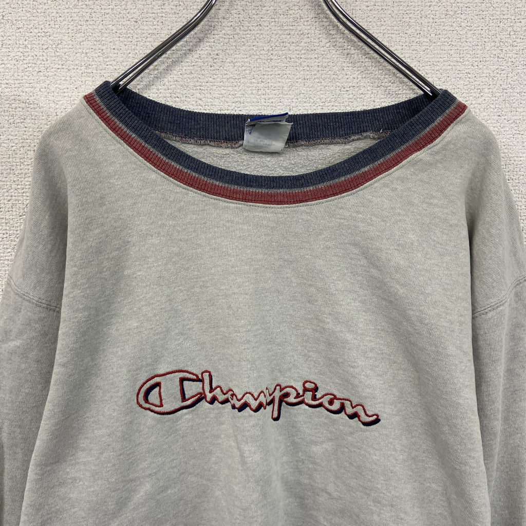 90s　Champion　チャンピオン　スウェット/トレーナー　ヴィンテージ　グレー　灰色　XLサイズ　古着