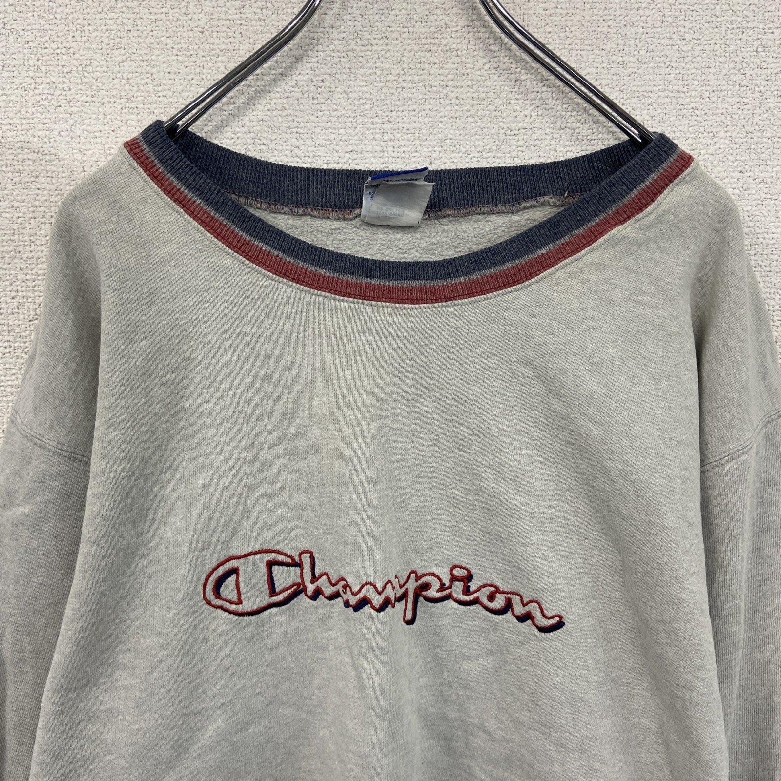 90s　Champion　チャンピオン　スウェット/トレーナー　ヴィンテージ　グレー　灰色　XLサイズ　古着