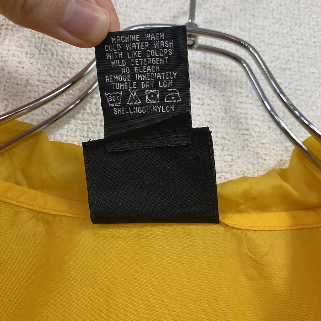 AUBURN　SPORTSWEAR　ハーフナイロンジャケット　プルオーバー　フーディ　黄色　イエロー　Mサイズ　古着