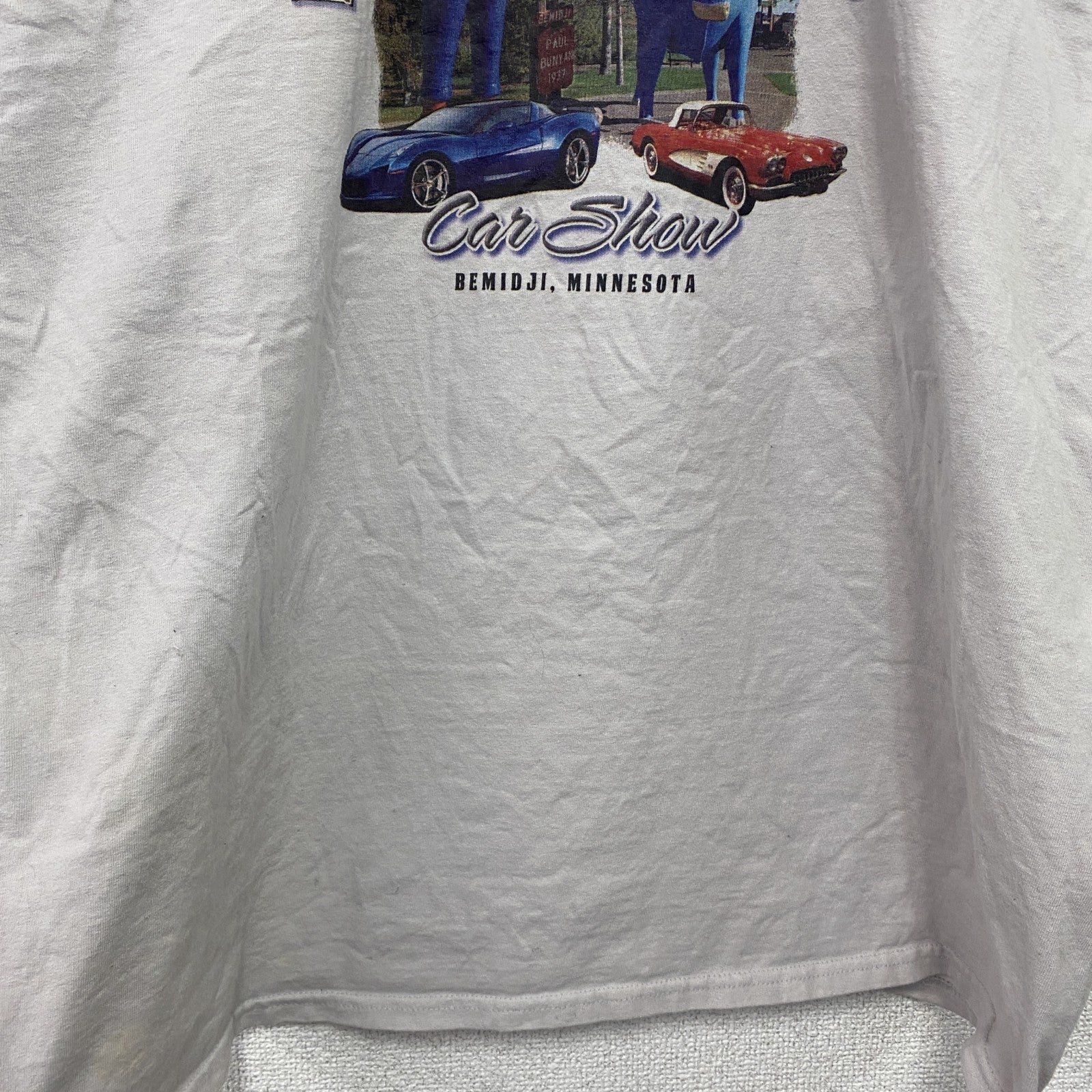 GILDAN　ギルダン　半袖プリントTシャツ　白　ホワイト　2XLサイズ　古着