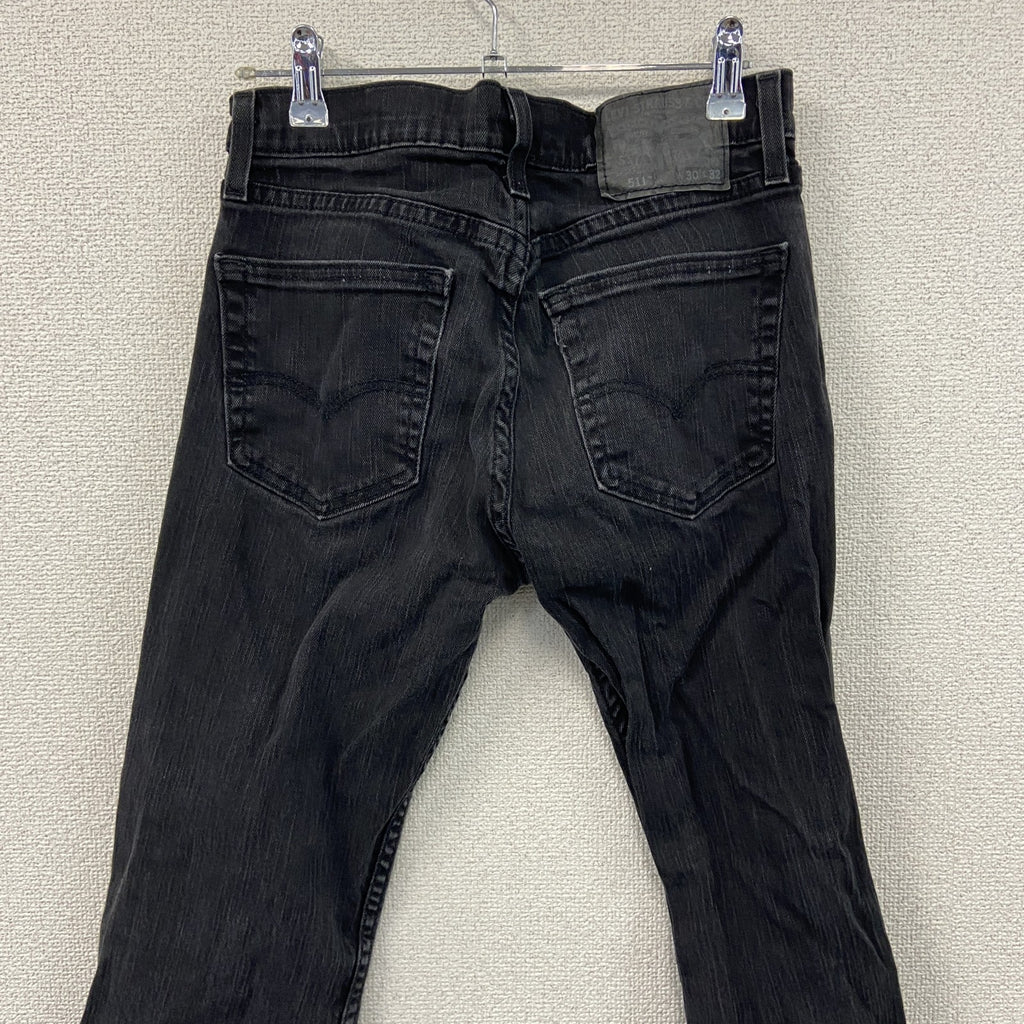 Levi’s　リーバイス　511　ブラックデニムパンツ/ジーンズ　ジップフライ　黒　ブラック　W30サイズ　古着
