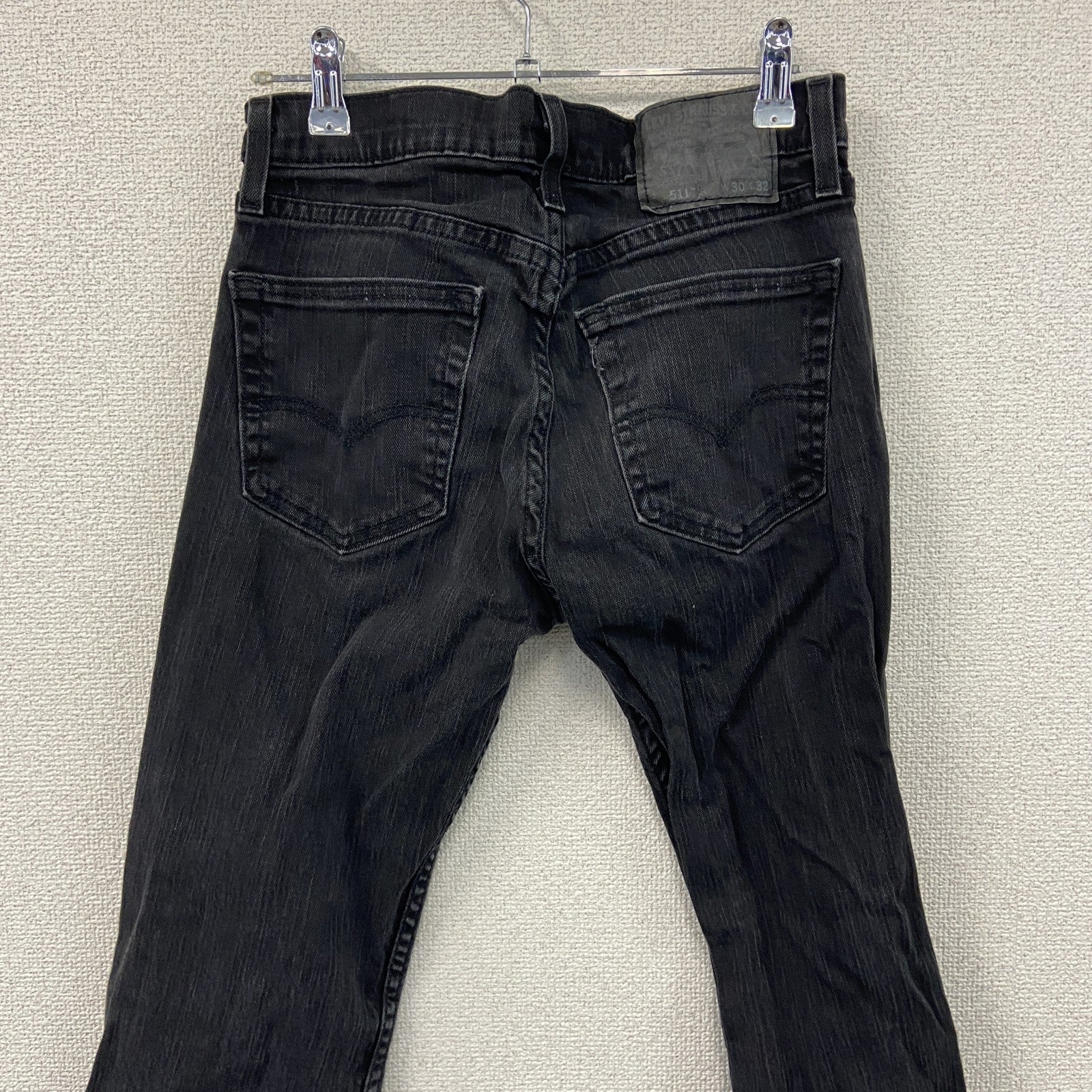 Levi’s　リーバイス　511　ブラックデニムパンツ/ジーンズ　ジップフライ　黒　ブラック　W30サイズ　古着