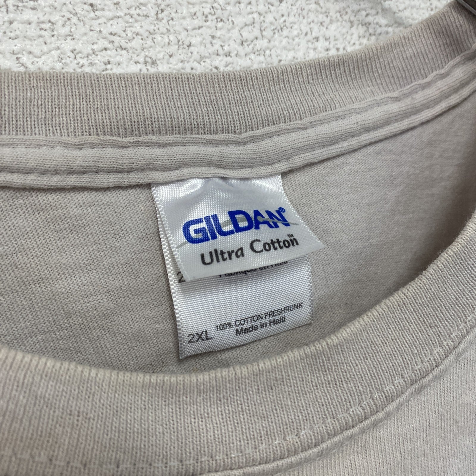 GILDAN　ギルダン　半袖プリントTシャツ　白　ホワイト　2XLサイズ　古着