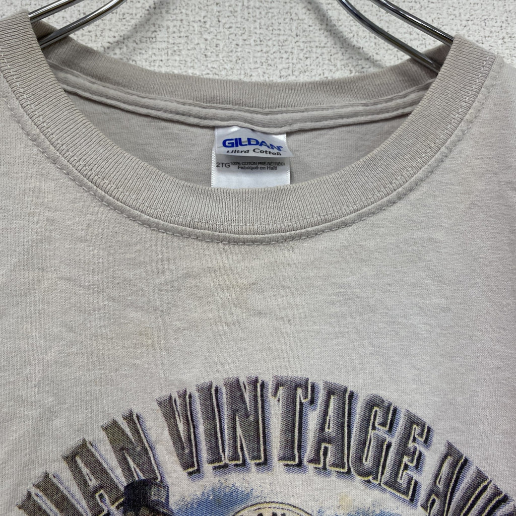 GILDAN　ギルダン　半袖プリントTシャツ　白　ホワイト　2XLサイズ　古着