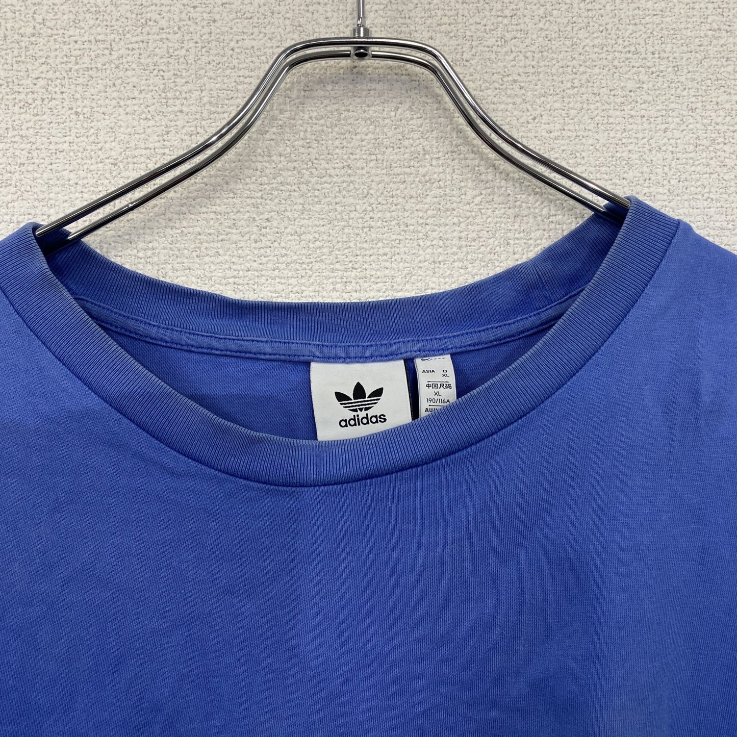 adidas originals　アディダスオリジナルズ　半袖Tシャツ　トレフォイルロゴ　青　ブルー　4XOサイズ