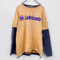 76 Lubricants　セブンティーシックスルブリカンツ　長袖Tシャツ/ロンT　企業T　オレンジ　Lサイズ　古着