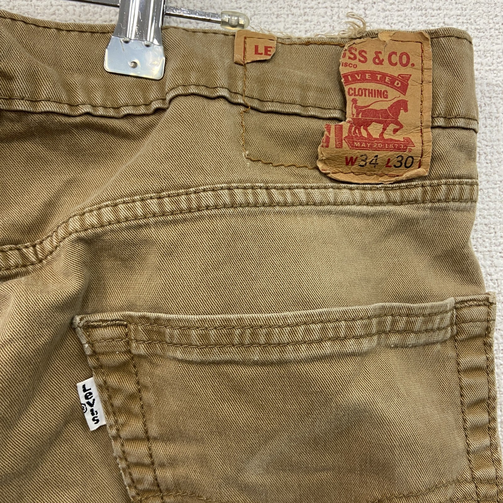Levi’s　リーバイス　デニムパンツ/ジーンズ　ジップフライ　ベージュ　W34サイズ　古着