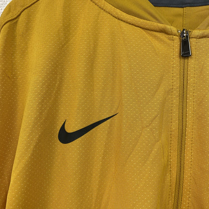 NIKE　ナイキ　半袖　ハーフジップナイロンジャケット　スウッシュロゴ　黄色　イエロー　Lサイズ