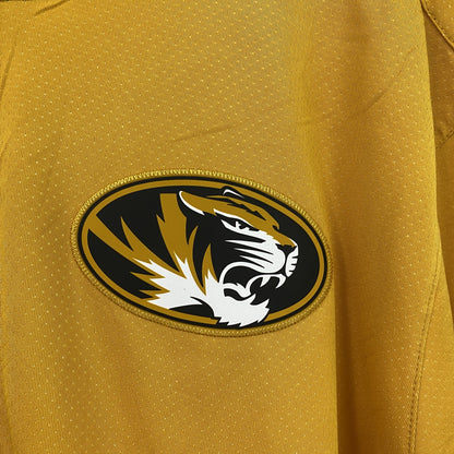 NIKE　ナイキ　半袖　ハーフジップナイロンジャケット　スウッシュロゴ　黄色　イエロー　Lサイズ