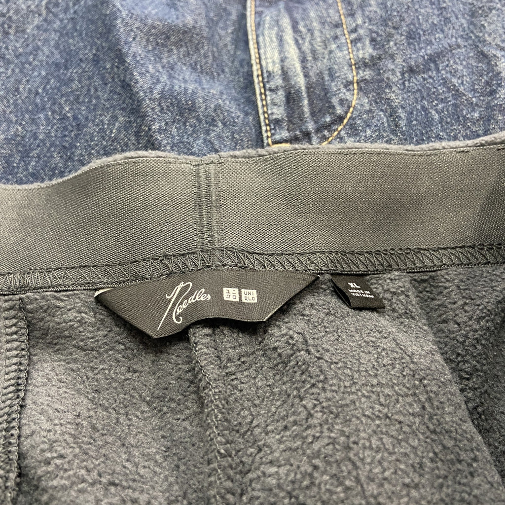 UNIQLO　ユニクロ　NEERDLES　ニードルス　フリースワイドパンツ　ダークグレー　XLサイズ　古着